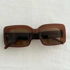 OchreLane Belle Cocoa Oversized Square Sunglasses
